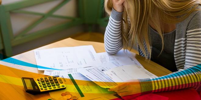 Higher than usual energy bills sign