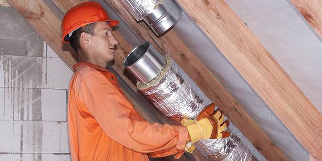 heating duct installation